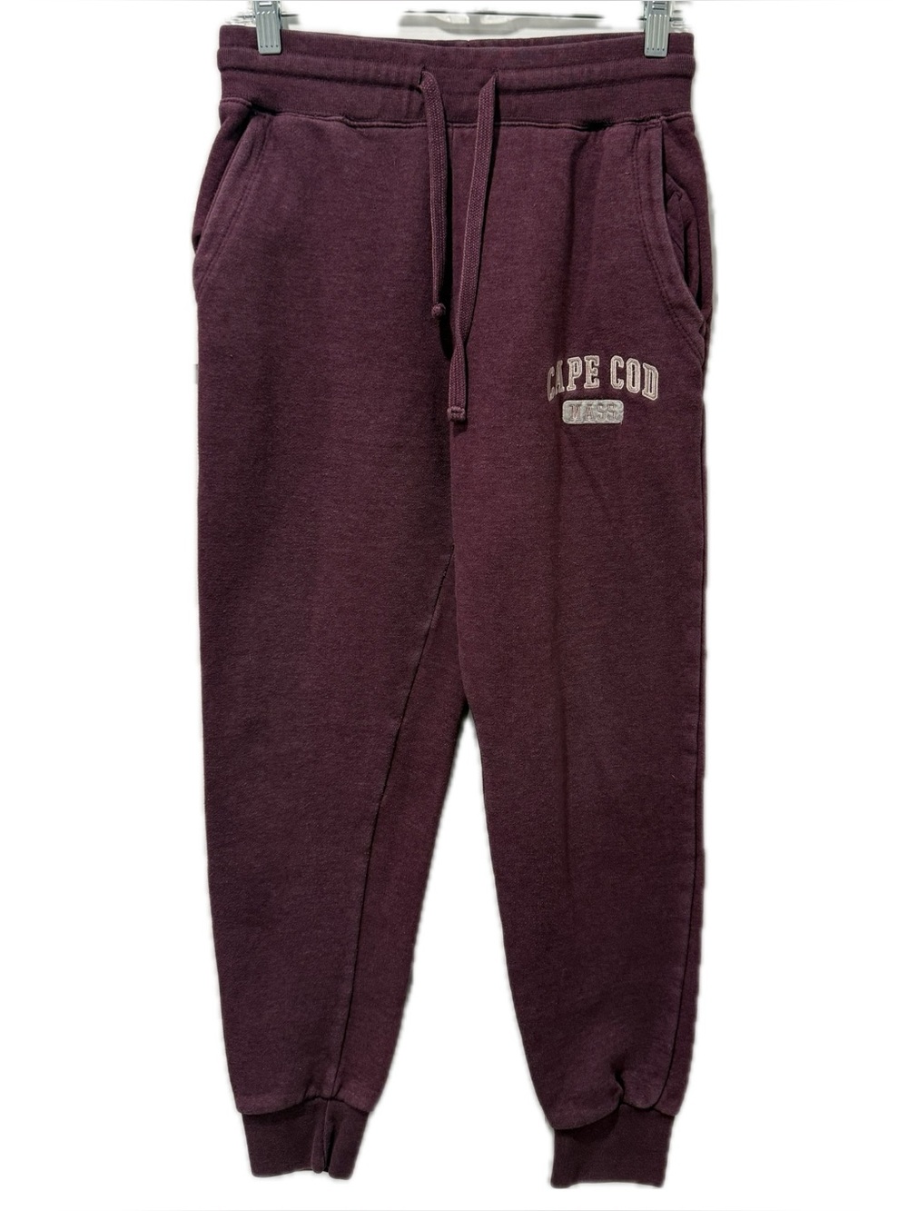 Cuffy’s Embroidered Cape Cod Sweatpants in Burgundy